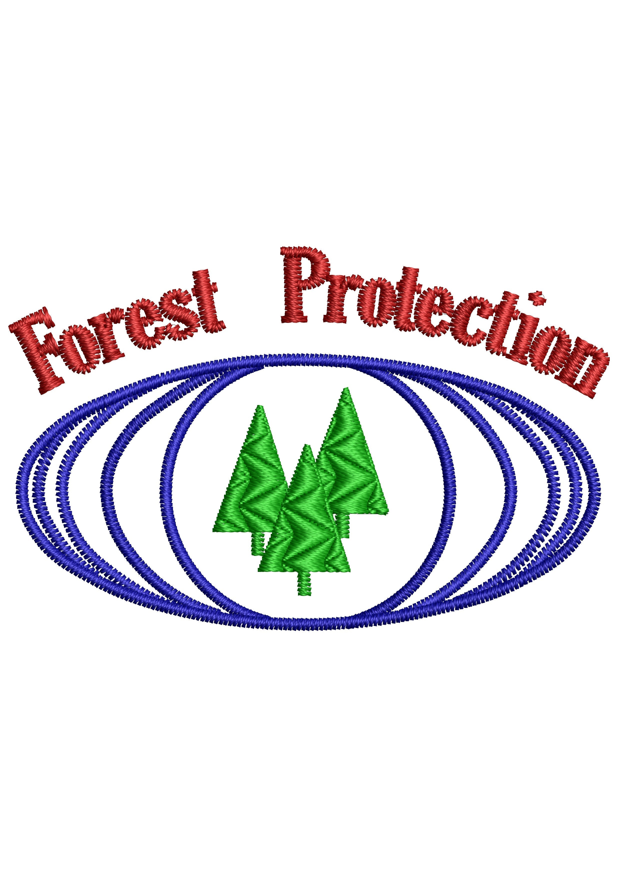Forest Protection Embroidery Design