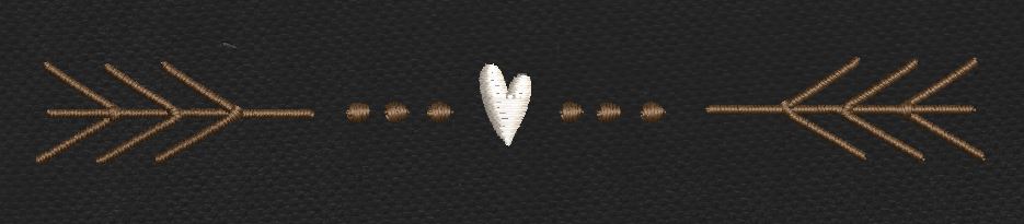 Heart In Arrows Embroidery Design