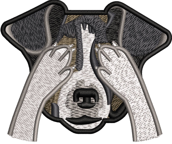 Dog Face Embroidery Design