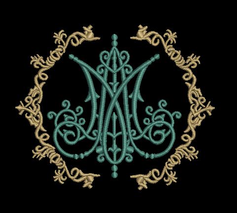 Stylized Art Embroidery Design