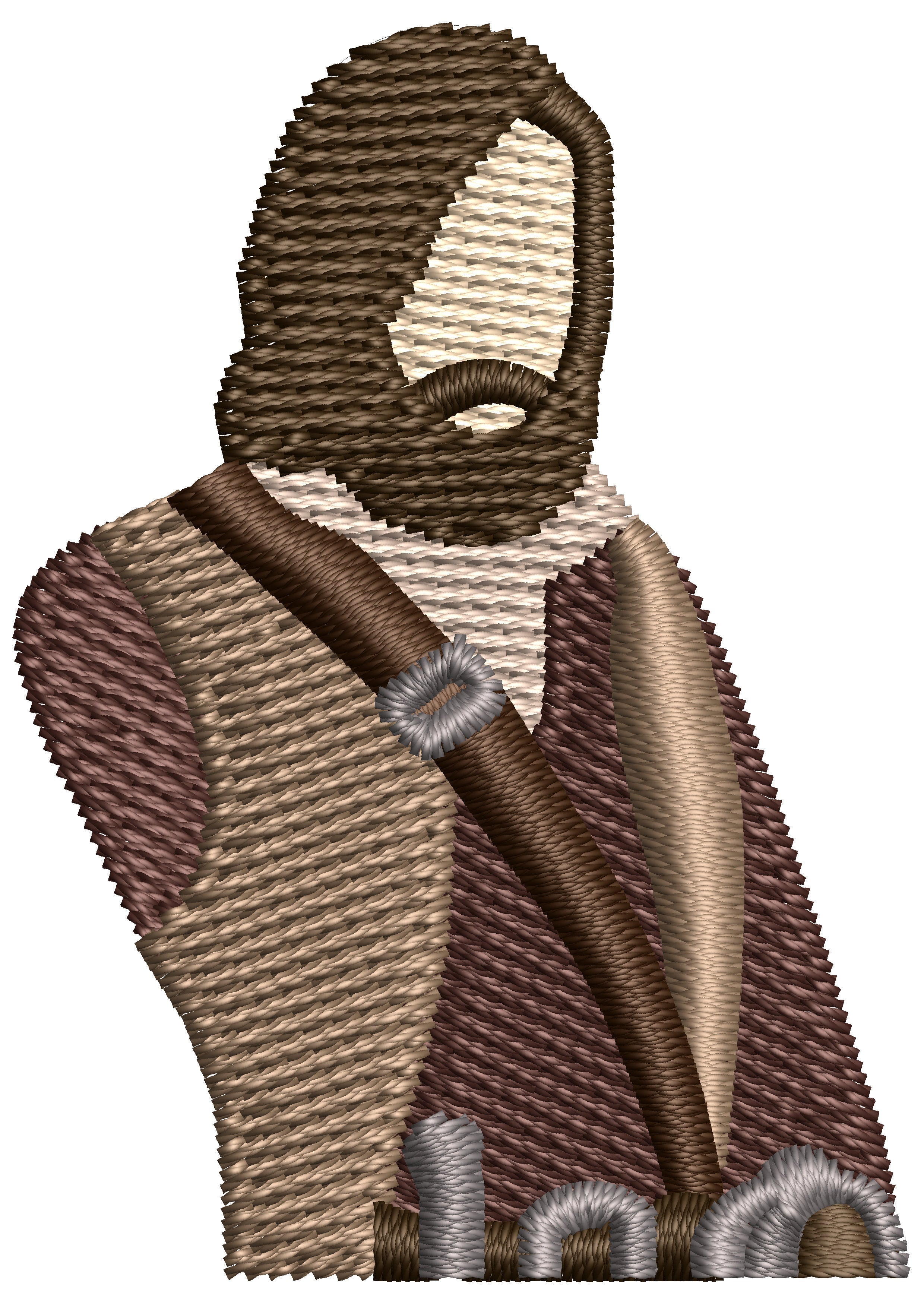 Man Of Tribe Embroidery Design
