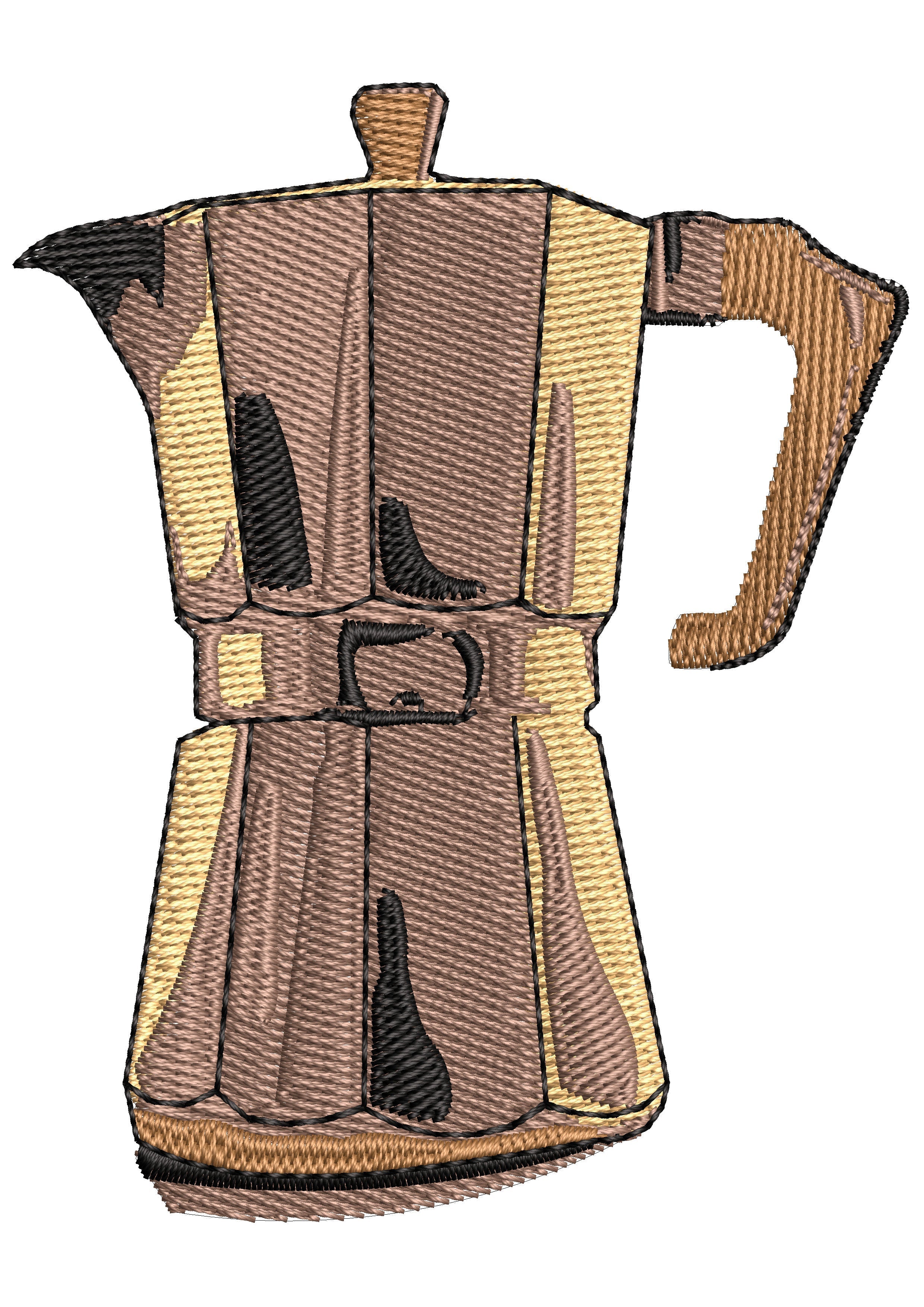 Tea Pot Embroidery Design