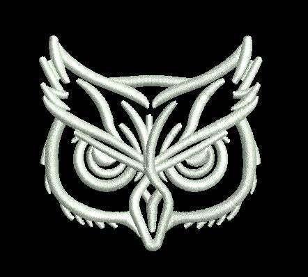 White Owl Embroidery Design
