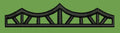 Stylized Bridge Emblem Embroidery Design