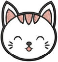 Cat Face Embroidery Design