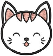 Cat Face Embroidery Design