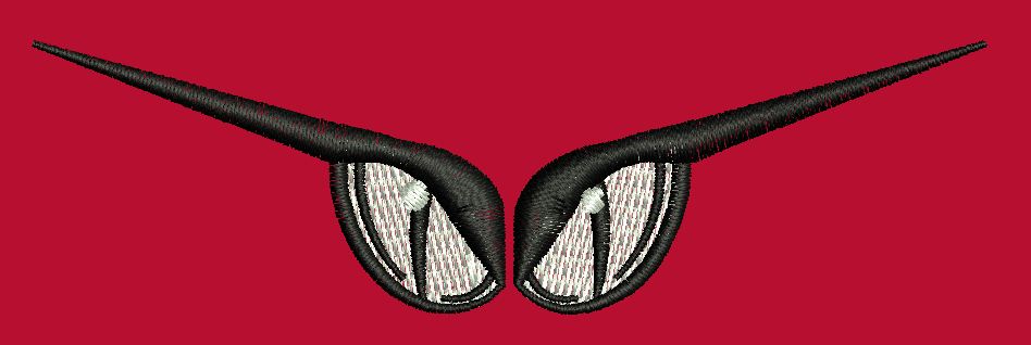 Stylized Eyes Embroidery Design