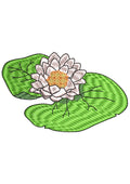 Water Lily Embroidery Design