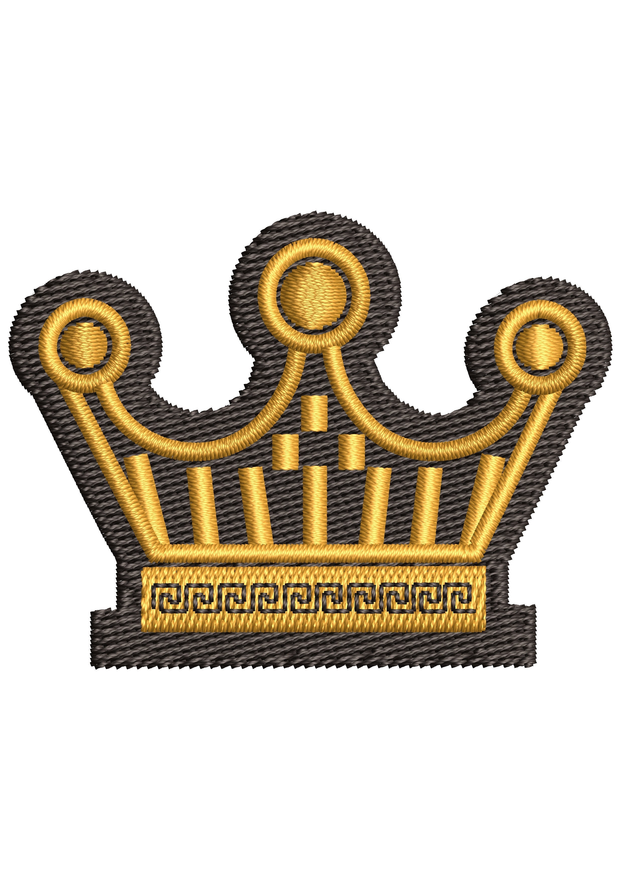 Crown Hell Embroidery Design
