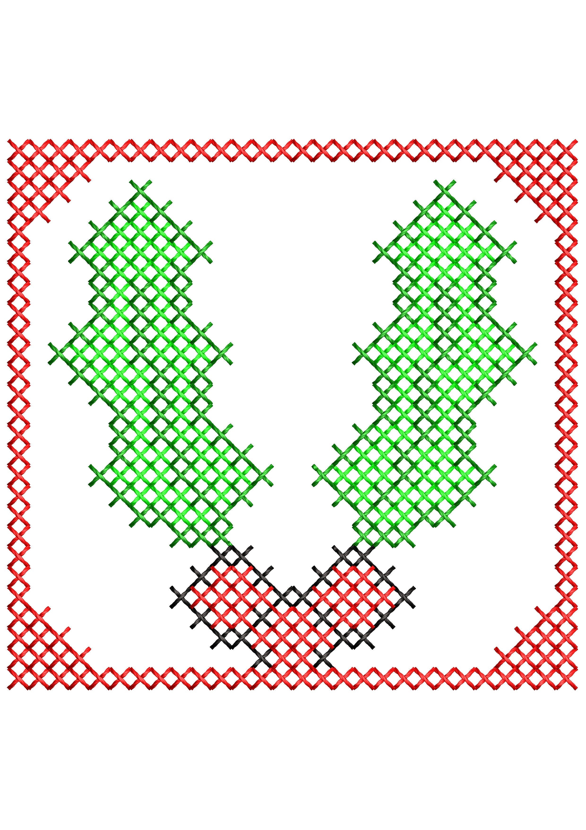 Lvy Crosstitch Embroidery Design