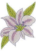 Light Blue Flower Embroidery Design