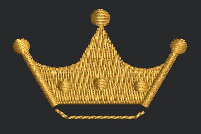Golden Monarch Coronet Embroidery Design
