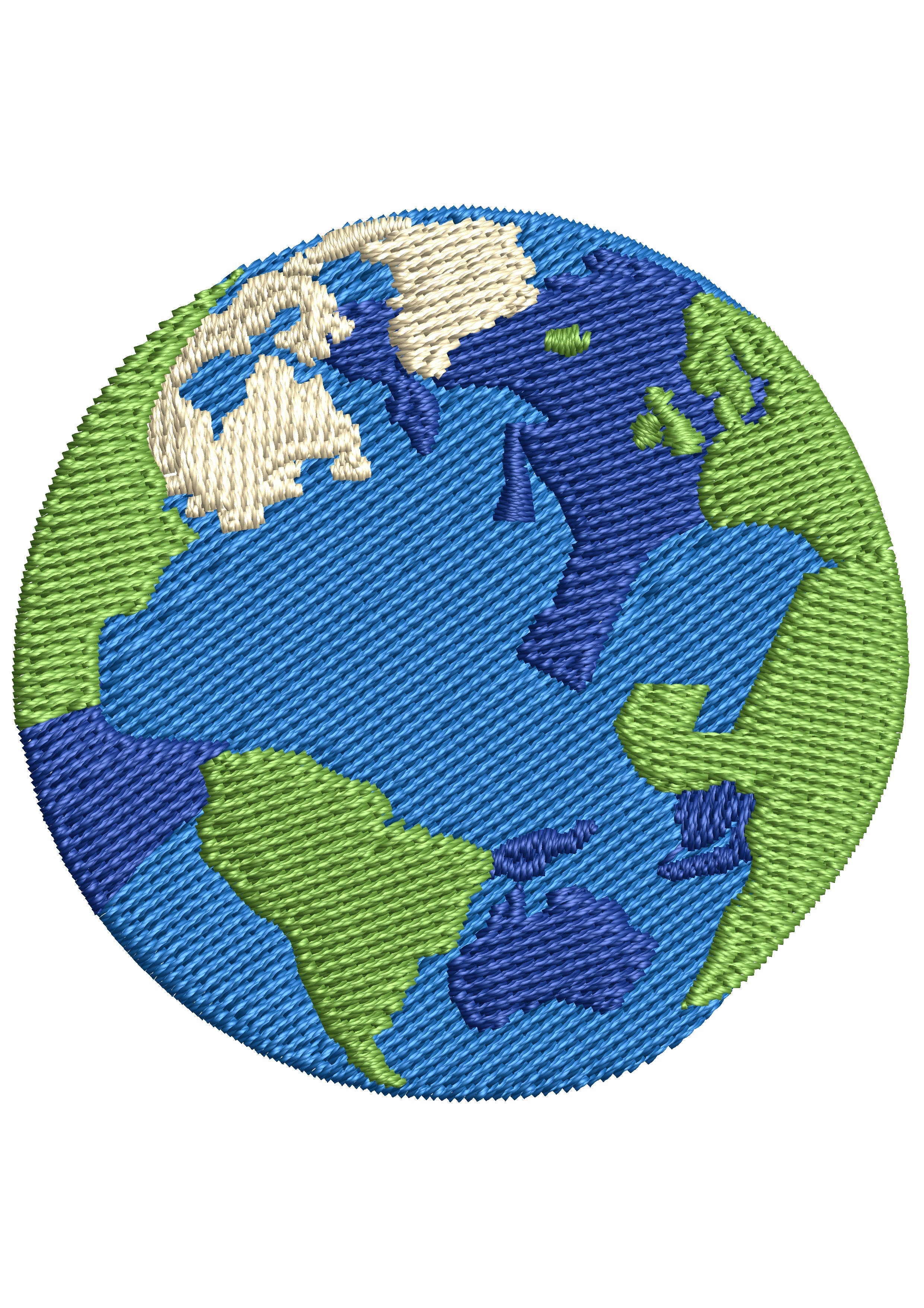 Earth Embroidery Design