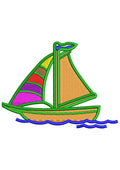 Boat Multi Embroidery Design
