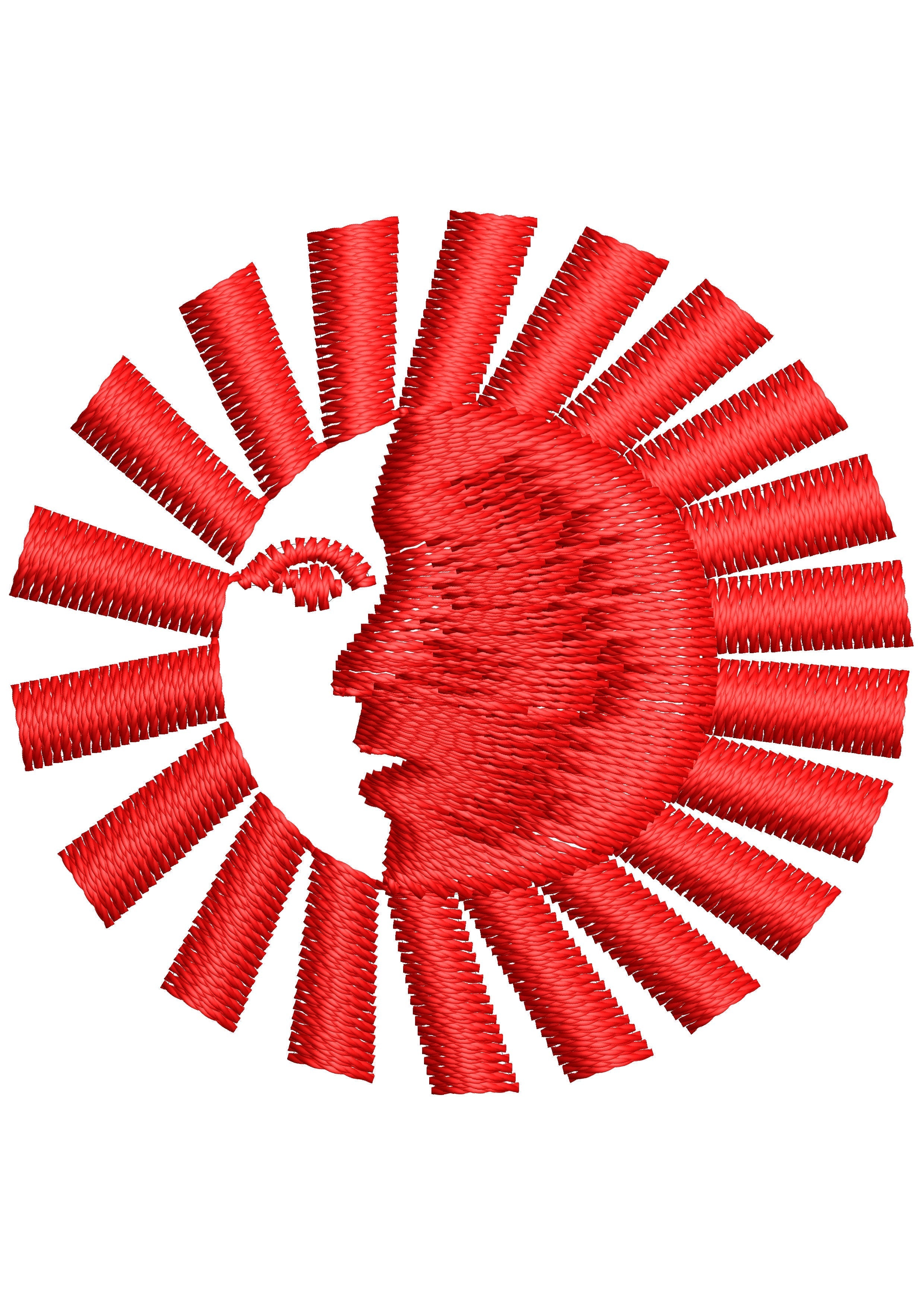 Sun Embroidery Design