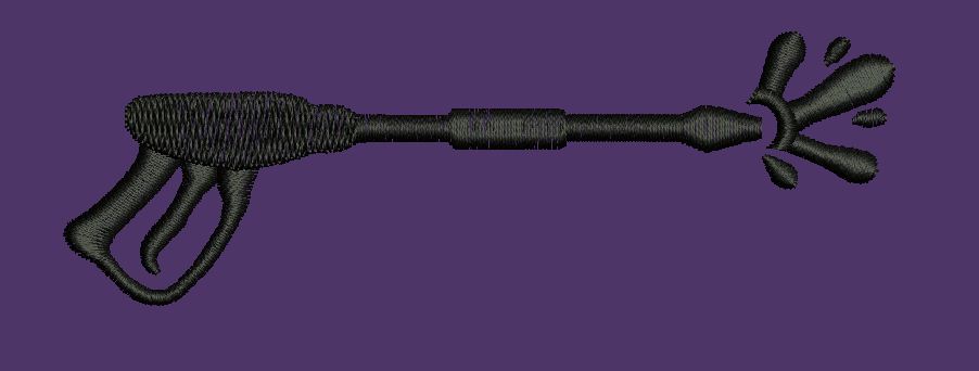 Pressurized Fluid Sprayer Embroidery Design