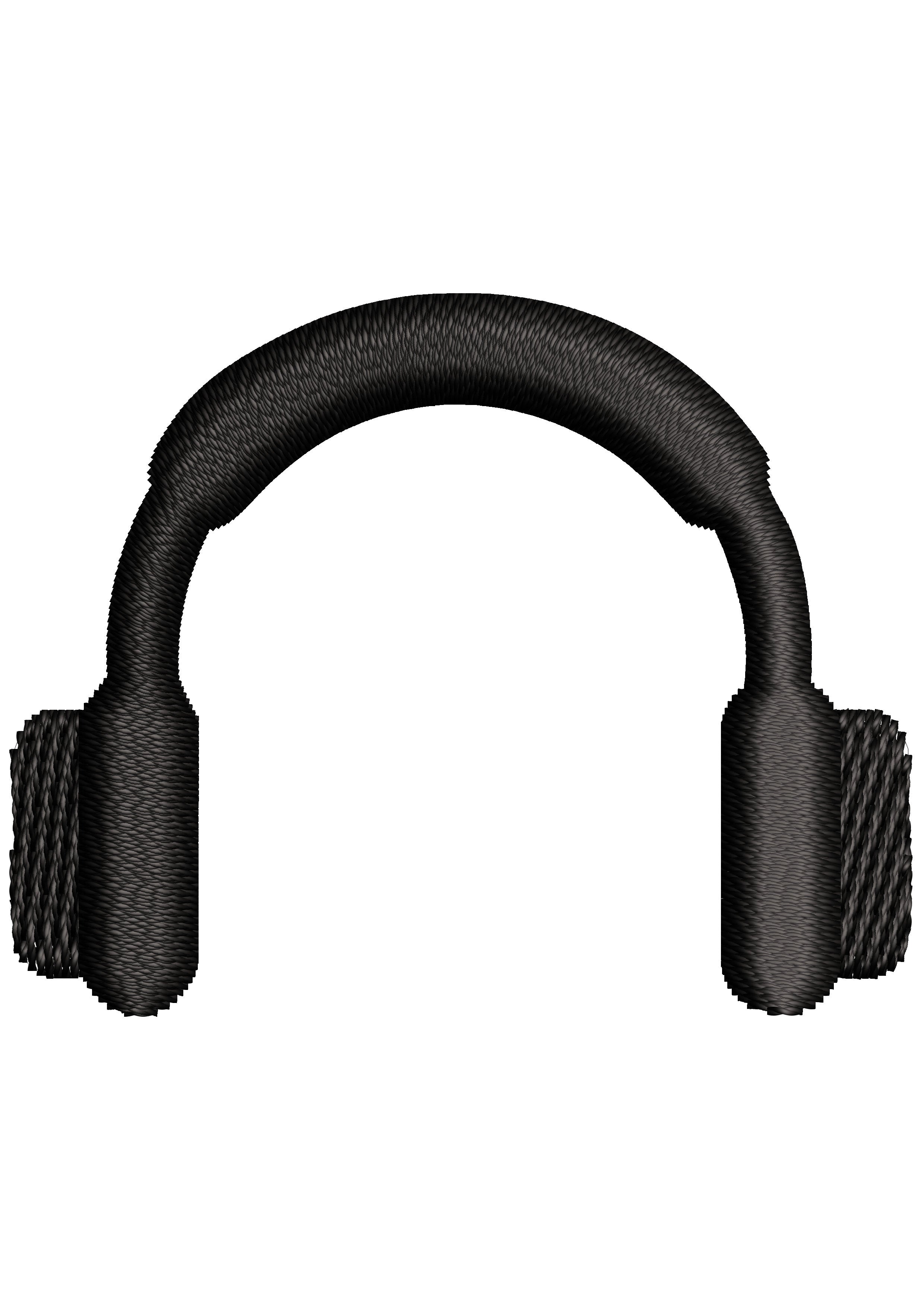 Headphone Embroidery Design