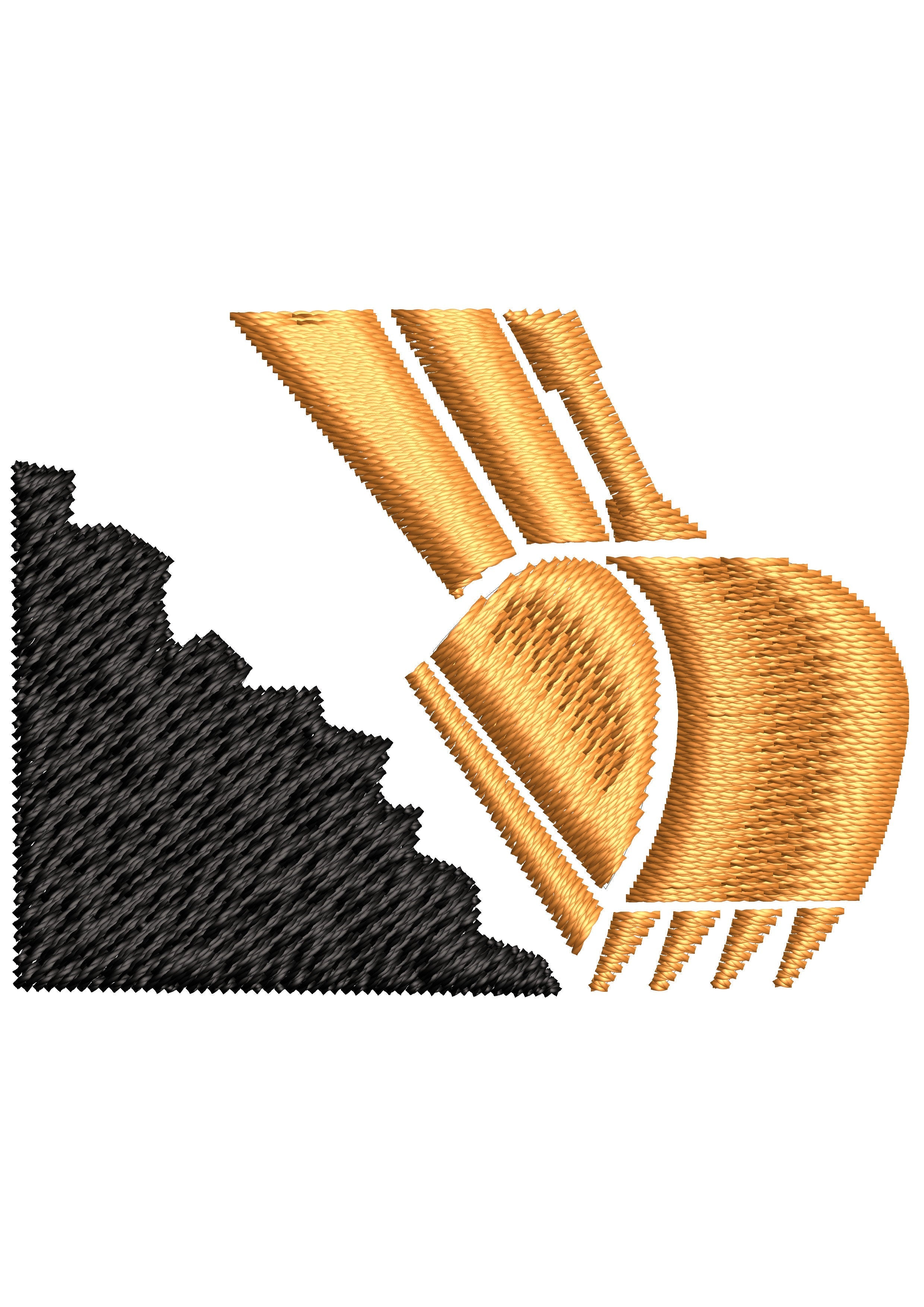Excavator Work Embroidery Design