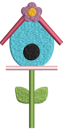 Sparrow House Embroidery Design
