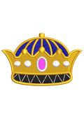 Crown With Diamond Embroidery Design