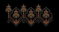 Arch Floral Zigzag Embroidery Design