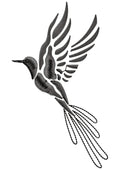 Bird Flying Embroidery Design