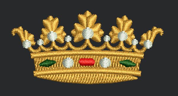Golden Crown Embroidery Design
