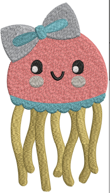 Jellyfishy Embroidery Design