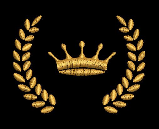 Stylized Crown Embroidery Design