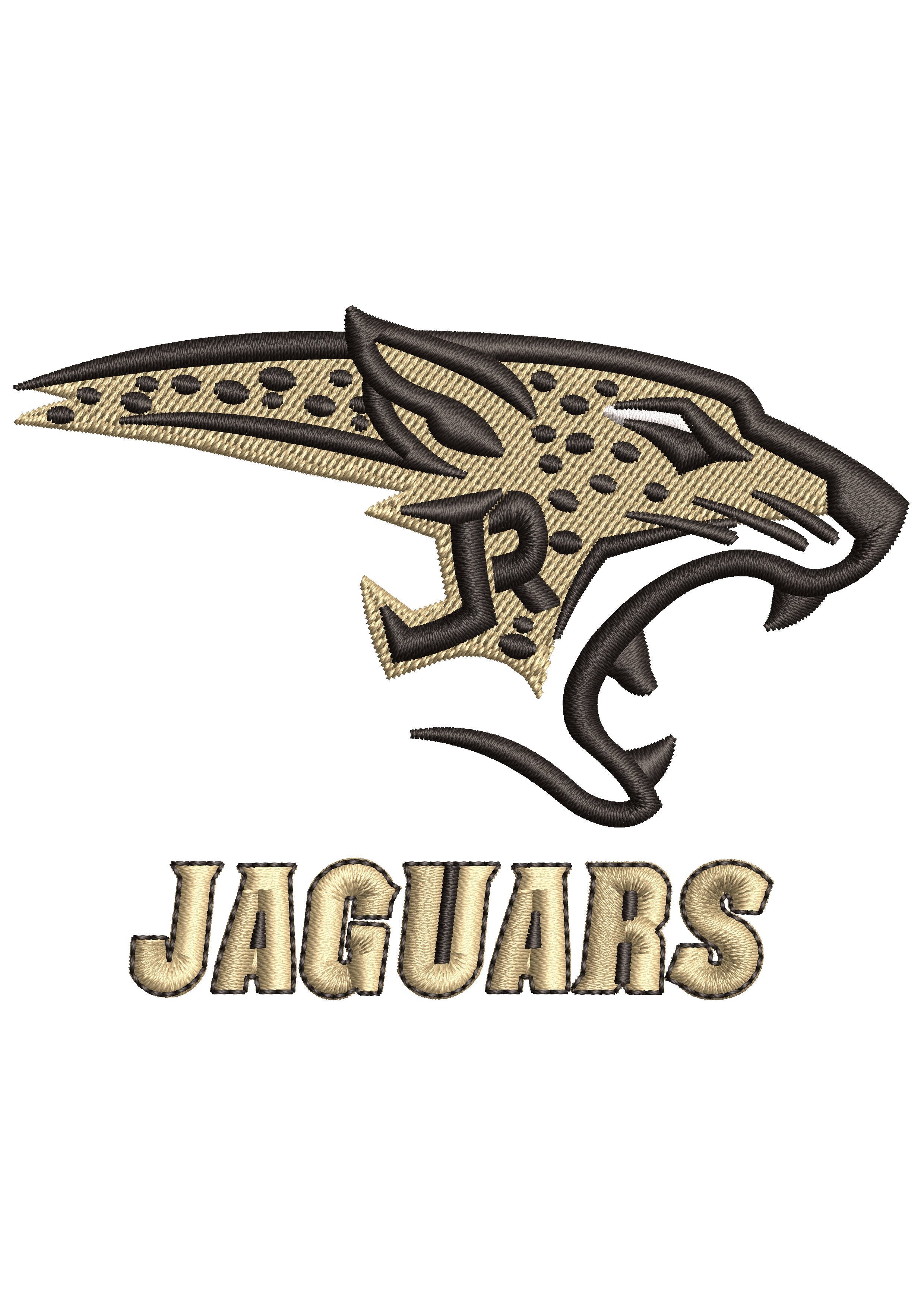 Jaguar Head Embroidery Design