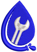 Plumbing Sign Embroidery Design