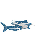 Cat Fishing Embroidery Design