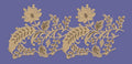 Botanical Blossom and Leaf Vine Border Embroidery Design