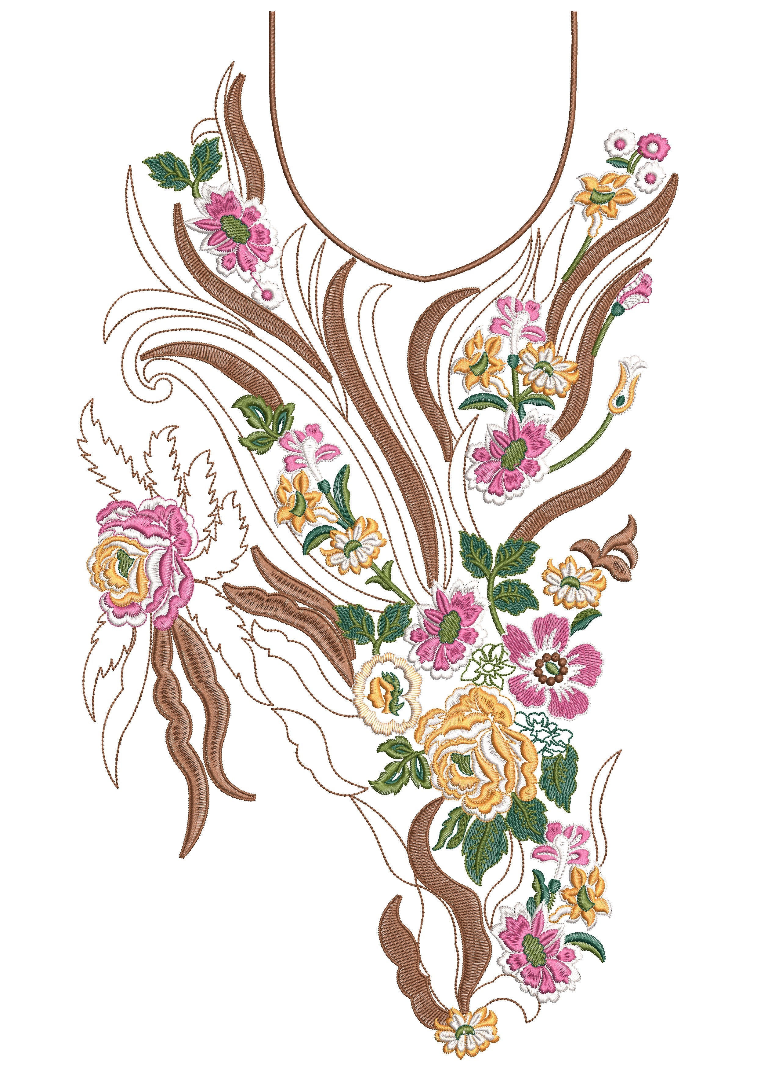 Mateen Gala Travelling Embroidery Design