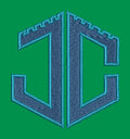 Fortified Monogram Emblem Embroidery Design