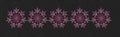 Golden & Red Flower Floral Border Embroidery Design
