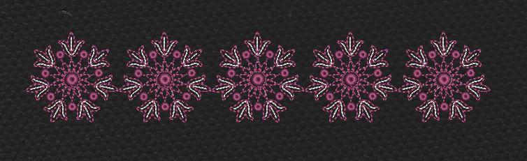 Golden & Red Flower Floral Border Embroidery Design