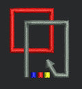 Red & Black Box Embroidery Design