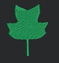 Simplified Three Point Leaf Icon Embroidery Design