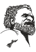 Aboriginal Man Embroidery Design