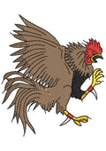 Cock Fight Embroidery Design