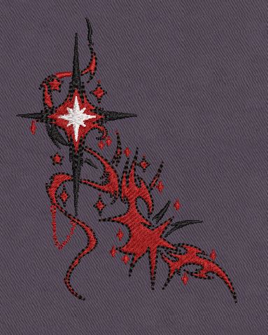 Cyber Star Tattoo Embroidery Design