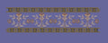 Gold Floral Border with Geometric Trim Embroidery Design
