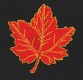 Maple Leaf Red Embroidery Design
