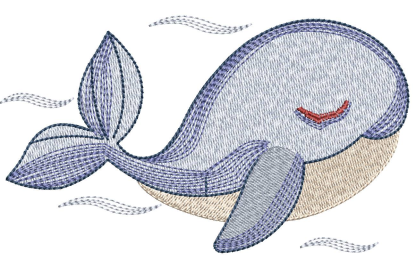 Fish Q Embroidery Design