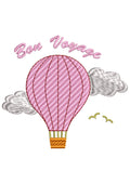 Fire Balloon Embroidery Design