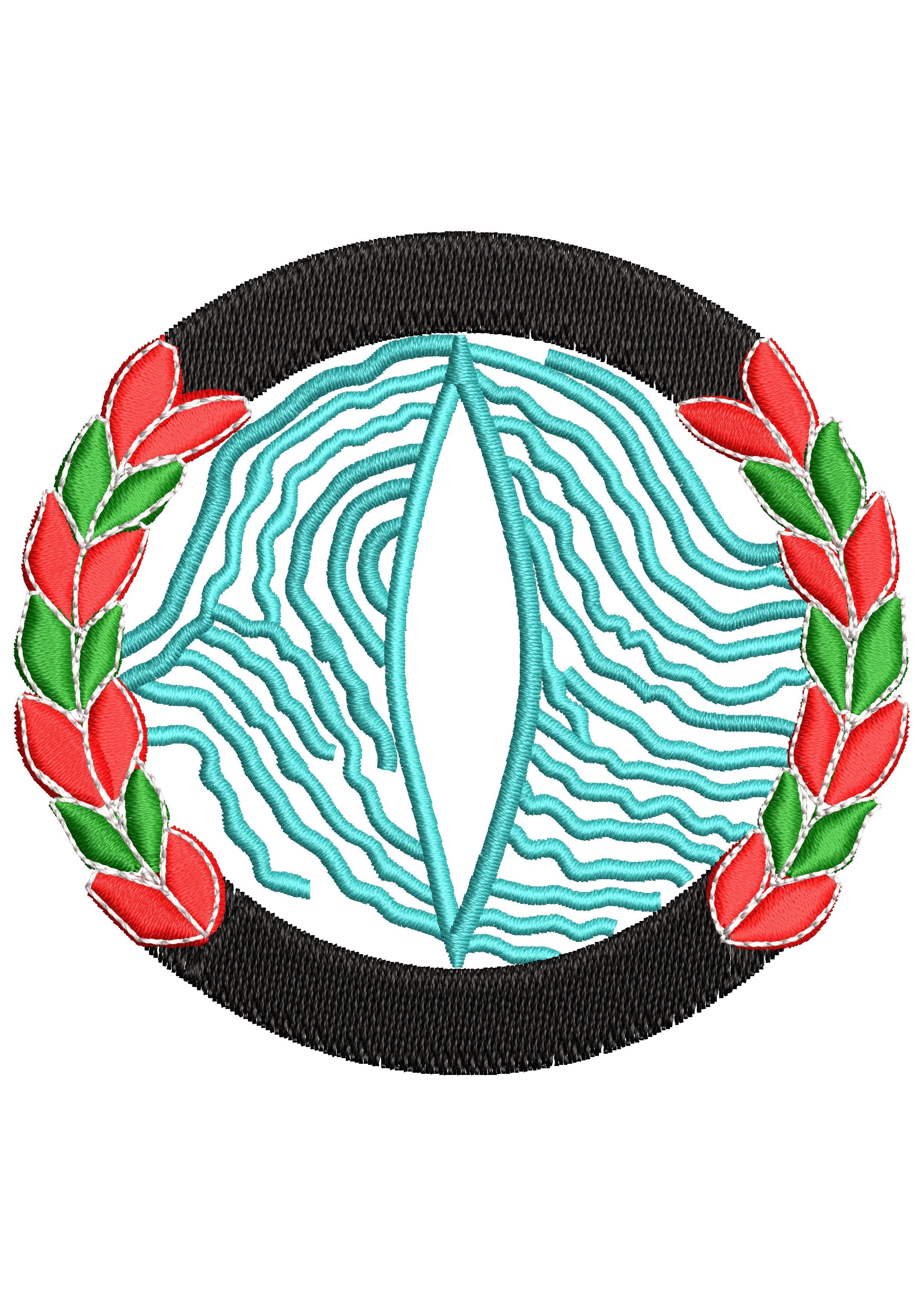 Gate of Water Embroidery Design