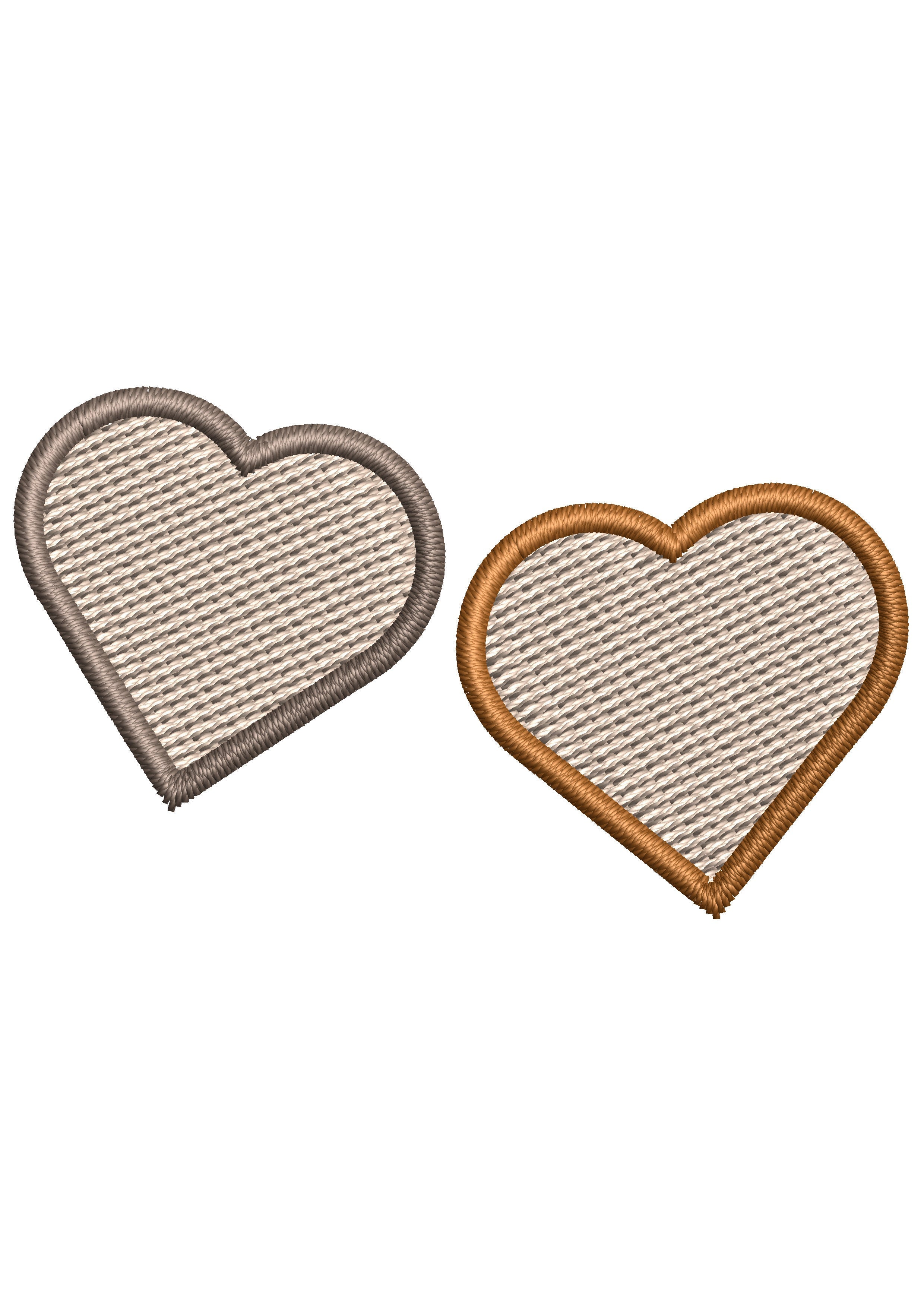 Hearts Embroidery Design