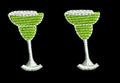 Twin Refreshment Vessels Embroidery Design