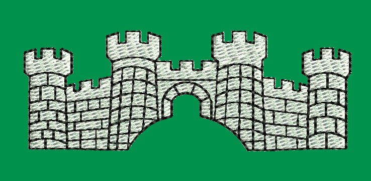 Castle Art Embroidery Design